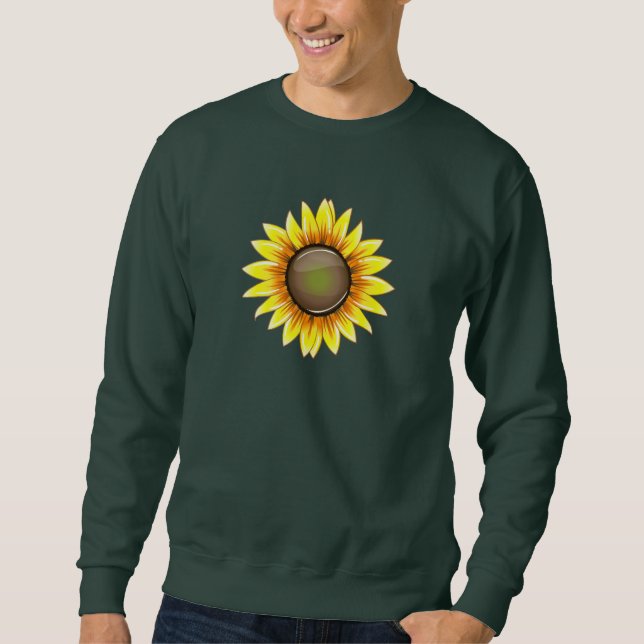 Moletom Girassol brilhante ensolarado (Frente)