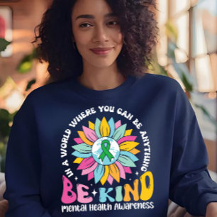 Moletom Girassol de Saúde Mental Be Kind