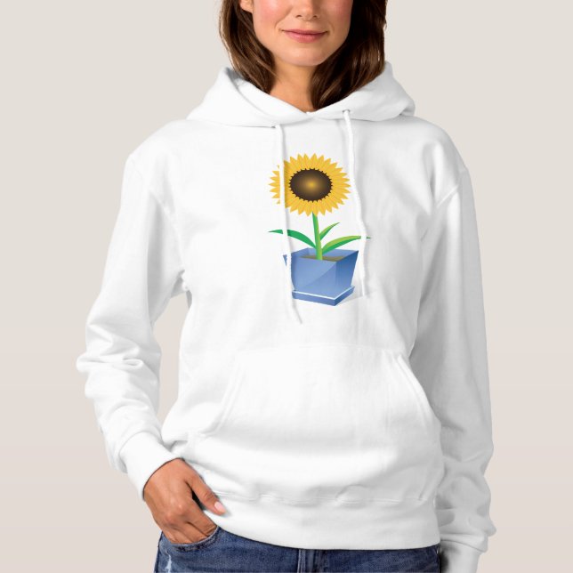 Moletom Girassol Em Pote Mulher Hoodie (Frente)