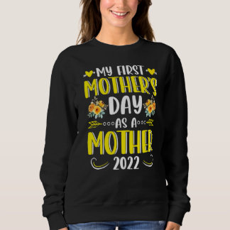 Moletom Girassol Meu Primeiro Dia de as mães Como Mãe