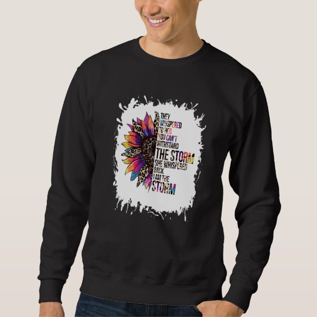 Moletom Girassol Sangrado Eu Sou A Garota Da Tempestade (Frente)