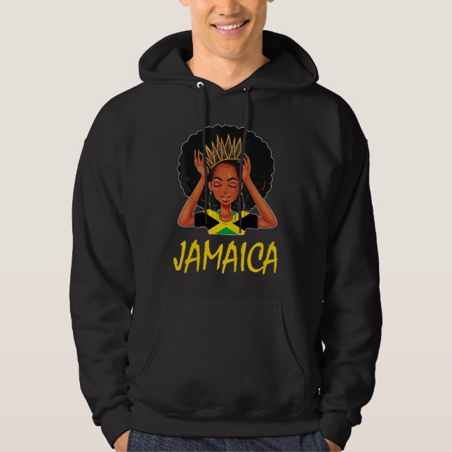 Moletom Girl Afro Pride Patriotic Melanin Proud Jamaican Q (Frente)