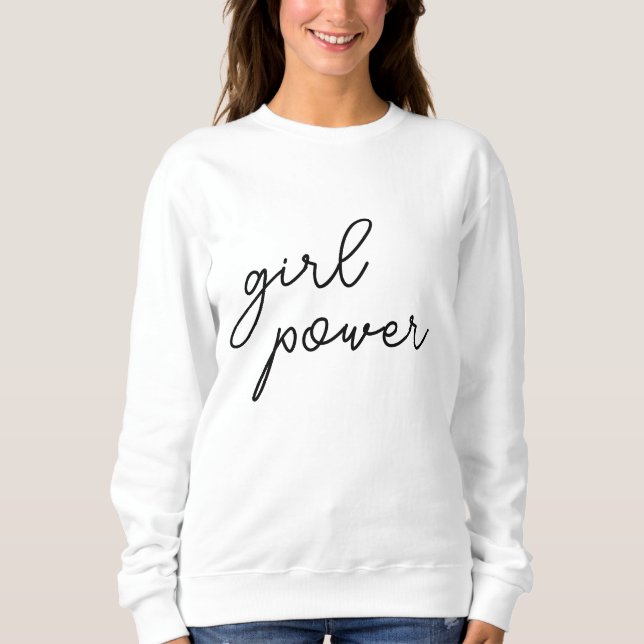 Moletom Girl Gang Cute Modern Feminism Girl Power Quote (Frente)