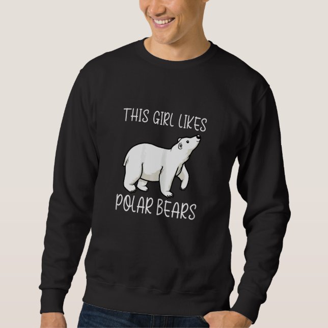 Moletom Girl Likes Polar Bears Wilderness Nature (Frente)