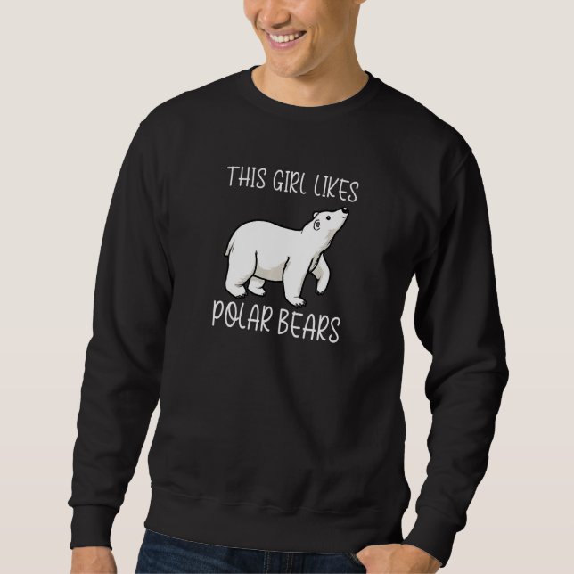 Moletom Girl Likes Polar Bears Wilderness Nature Premium (Frente)