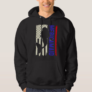 Moletom Girls 4th Of July American Flag USA Kids Mermaid M