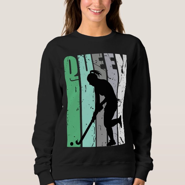Moletom Girls Hockey Queen Hockey Retro Graphic Motivate (Frente)