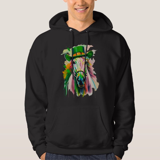 Moletom Girls horse St Patricks Day horseback riding eques (Frente)