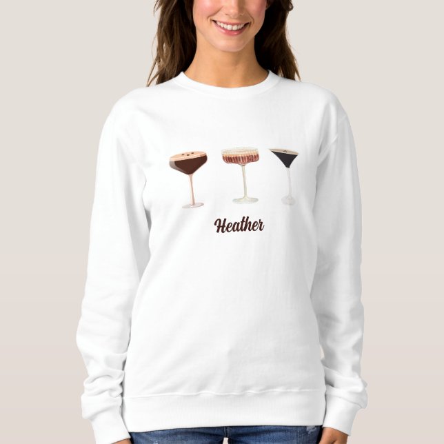 Moletom Girls Night Espresso Martini Crew Name (Frente)