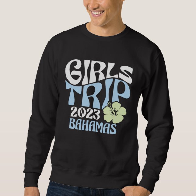 Moletom Girls Trip 2023 Bahamas Beach Destination Retro Gr (Frente)
