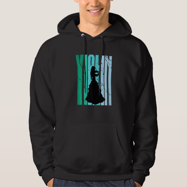 Moletom Girls Violin Silhouette Daughters Female Loves Vio (Frente)