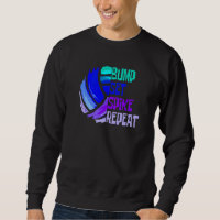 Girls Voleibol Set Spike Repetir Roxo Azul