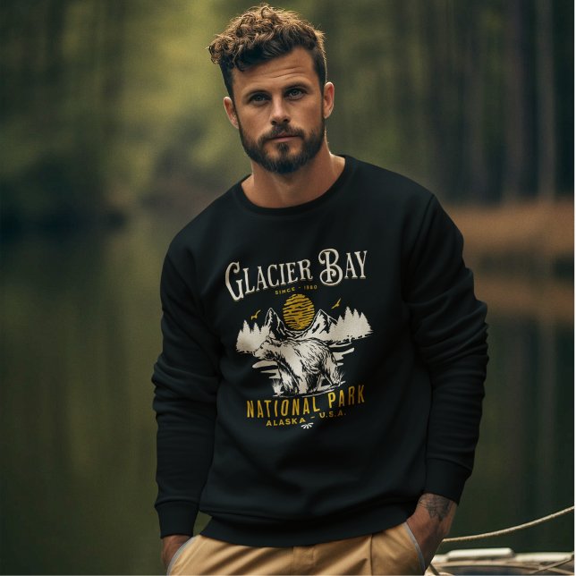 Moletom Glacier Bay National Park Quaint Forest Scenery (Criador carregado)