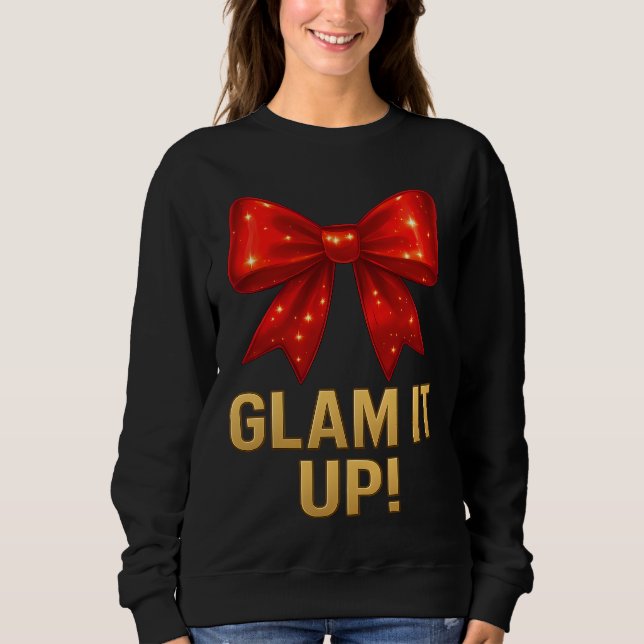 Moletom Glam It Up Sparkle Bow — Confidence Energy (Frente)