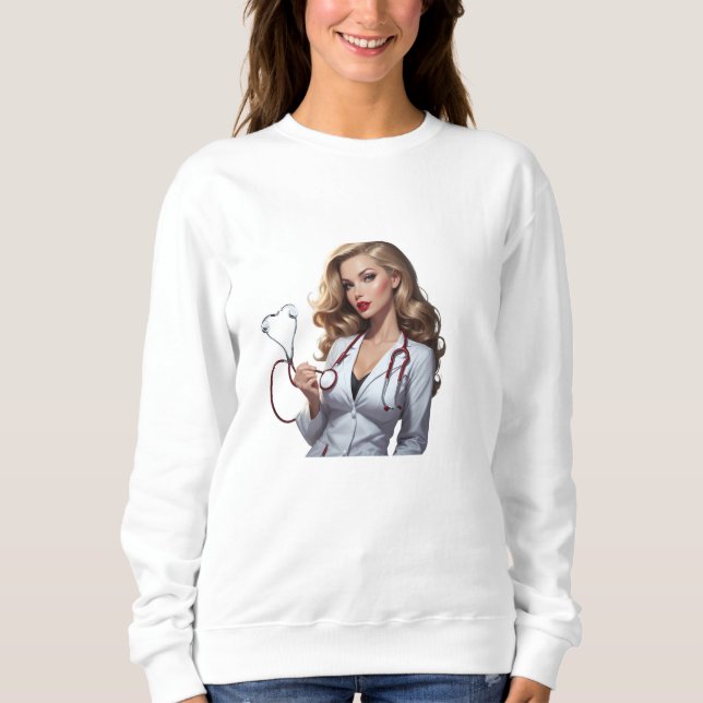 Moletom Glamorous Doctor with Heart Stethoscope  (Frente)