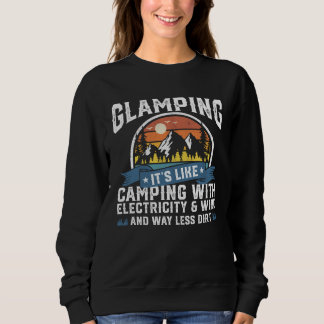 Moletom Glamping Definition Glamper Women Wine Camping RV