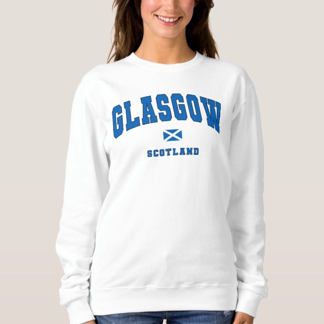 Moletom Glasgow Scotland Uk Vintage College Style (Frente)