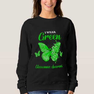 Moletom Glaucoma Consciência Eu Visto Borboleta Verde