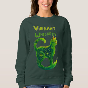Moletom Glimmer ouro: Felino Verde-claro e Amarelo
