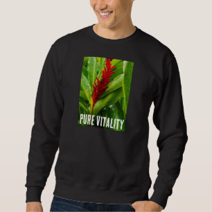 Moletom Glistening Red Ginger Flower and Rain-Kissed Leave