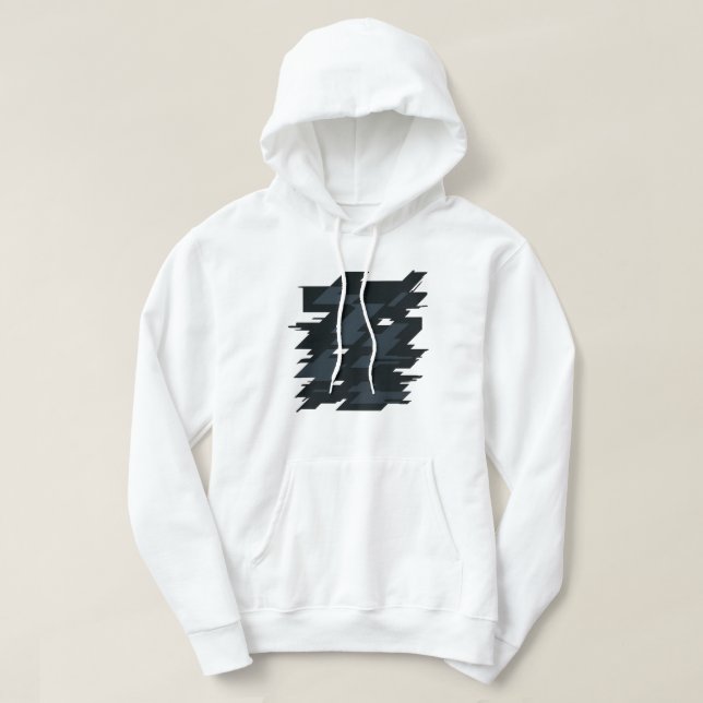 Moletom Glitch Art Men's Basic Hooded Sweatshirt  (Frente do Design)