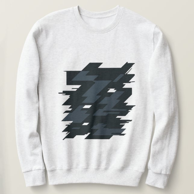 Moletom Glitch Art Men's Basic Sweatshirt (Frente do Design)