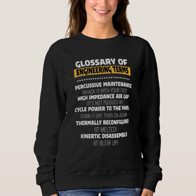 Moletom Glossário De Termos De Engenharia (Frente)