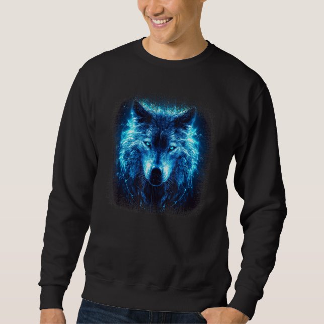 Moletom Glowing Animal Wolf Face (Frente)