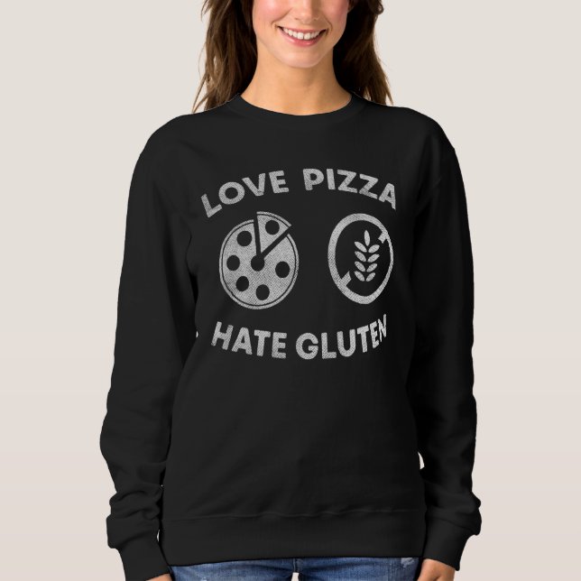 Moletom Gluten Free Love Pizza Hate Gluten (Frente)