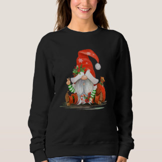 Moletom Gnome de Natal Xadrez Búfalo Vermelho Gnomos Papai