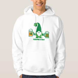 Moletom Gnome do Dia de São Patrício com Caneca de Cerveja