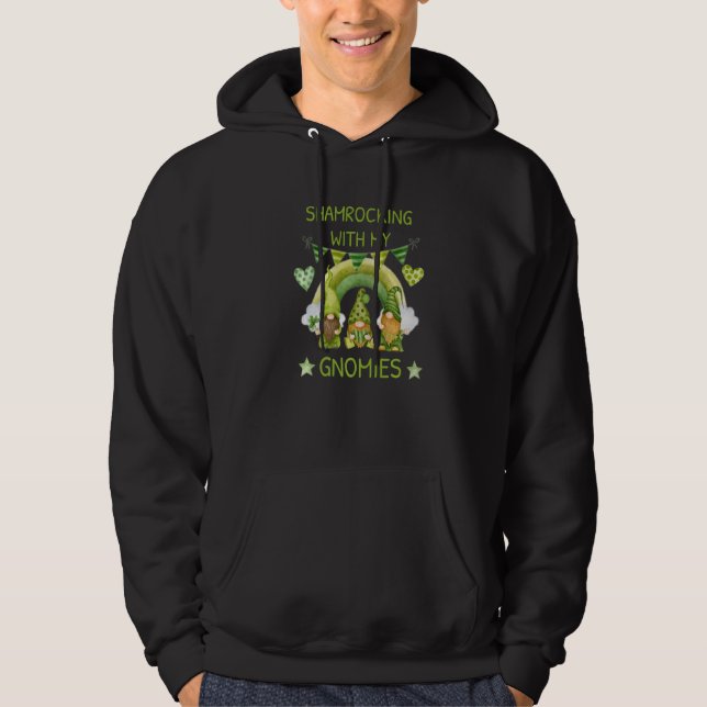 Moletom Gnome Irish Shamroching Com O Meu Rua De Gnomos Pa (Frente)