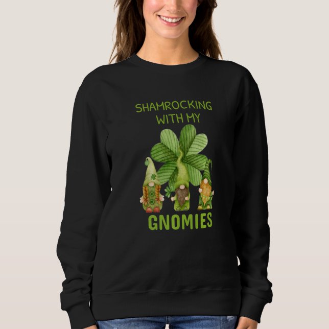 Moletom Gnome Irish Shamroching Com O Meu Rua De Gnomos Pa (Frente)