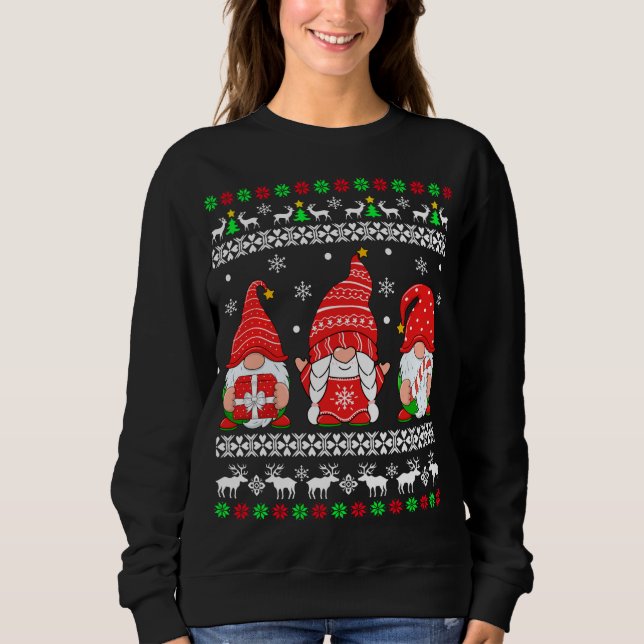 Moletom Gnome Ugly Christmas Sweater Gnomos (Frente)