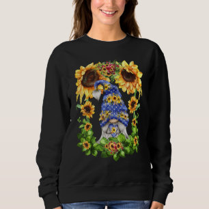 Moletom Gnomo De Girassol Floral Para Mulheres Hippies E C