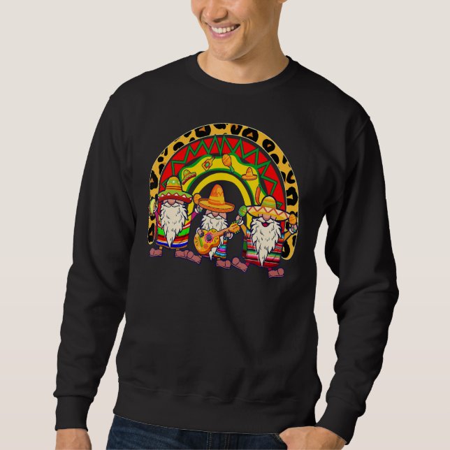 Moletom Gnomo mexicano Poncho Taco Rainbow Cinco Mexicano  (Frente)