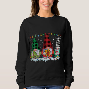 Moletom Gnomos de Natal Buffalo Xadrez Vermelha Verde Xma