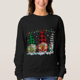 Moletom Gnomos de Natal Buffalo Xadrez Vermelha Verde Xma