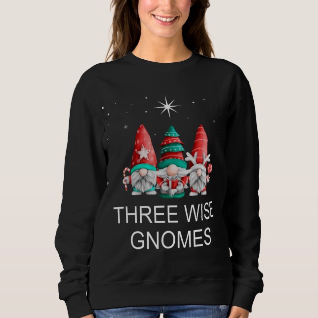 Moletom Gnomos de Natal de Três Homens Sábios (Frente)