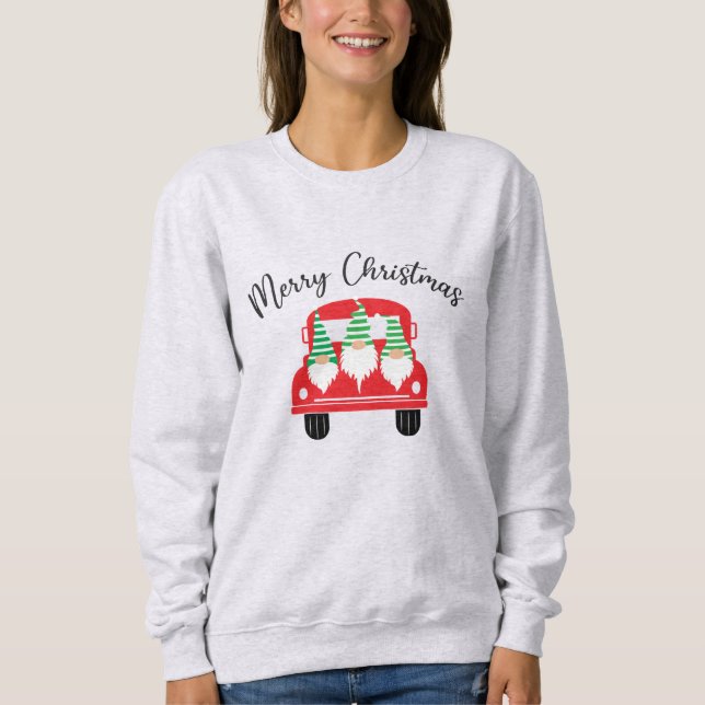 Moletom Gnomos de Natal em Caminhão (Frente)