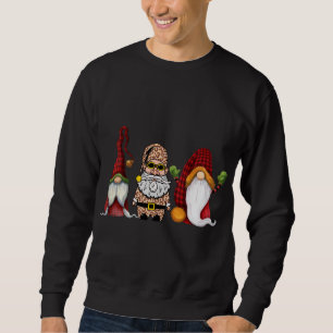 Moletom Gnomos de Natal Gnomos Leopardo Esquadrado