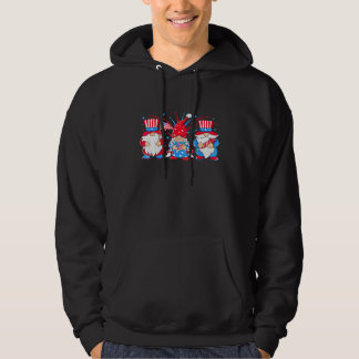Moletom Gnomos do Dia 4 de Julho Patriótico Bandeira Ameri