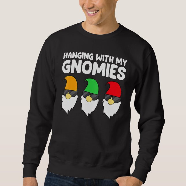 Moletom Gnomos do Jardim Prendendo Com Meus Gnomos Papai D (Frente)