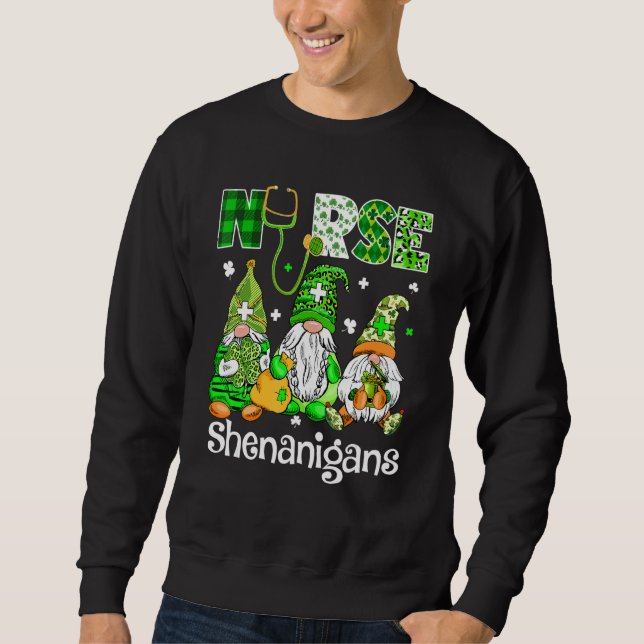 Moletom Gnomos irlandeses Shenanigans Stethoscope Enfermei (Frente)