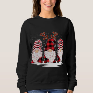 Moletom Gnomos Reindeer de Natal Buffalo Xadrez Xmas Famil