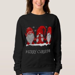 Moletom Gnomos Snowy Red Holiday Atinge os Gnomos de Natal