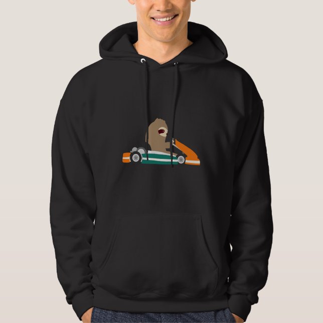 Moletom Go Kart Sloth Racing Car Sloth (Frente)