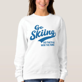 Moletom Go Skiing – Minimal Winter Sports Typography Desig