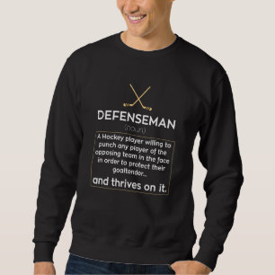 Moletom Goalie Humorosa Goaltender Defensor de Hockey com