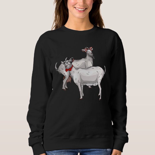 Moletom Goat Pair Goat Couple Goat Goat Farm (Frente)